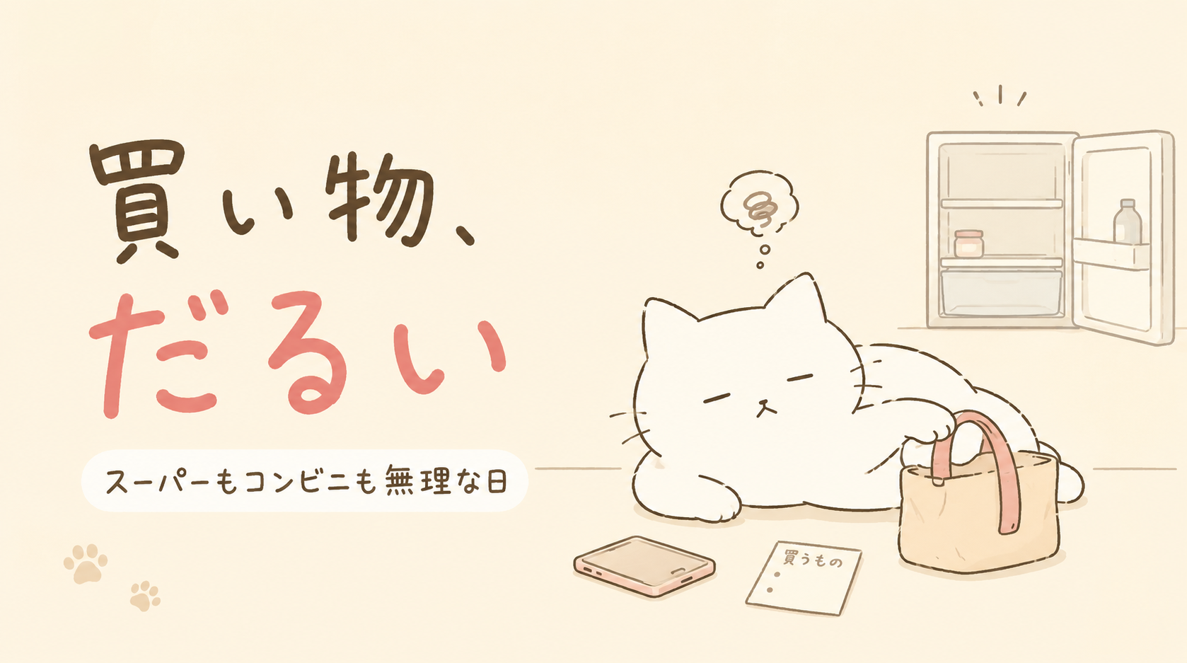 買い物行きたいけどめんどくさい理由｜スーパーもコンビニもだるい日の対処法