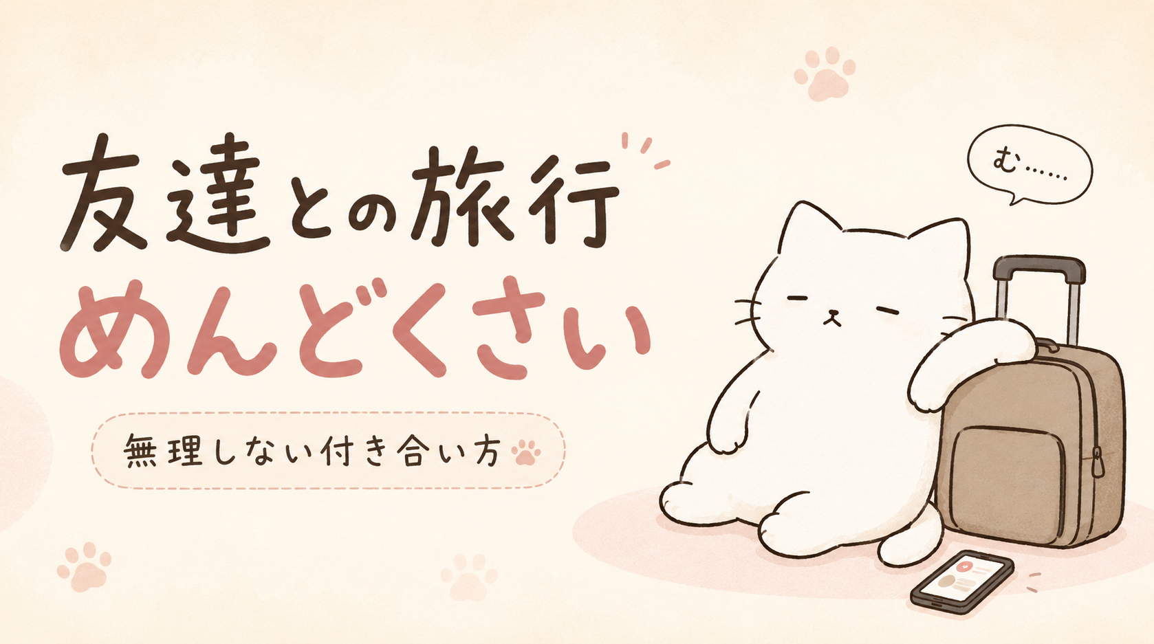 友達との旅行がめんどくさいと感じる理由は?無理しない付き合い方